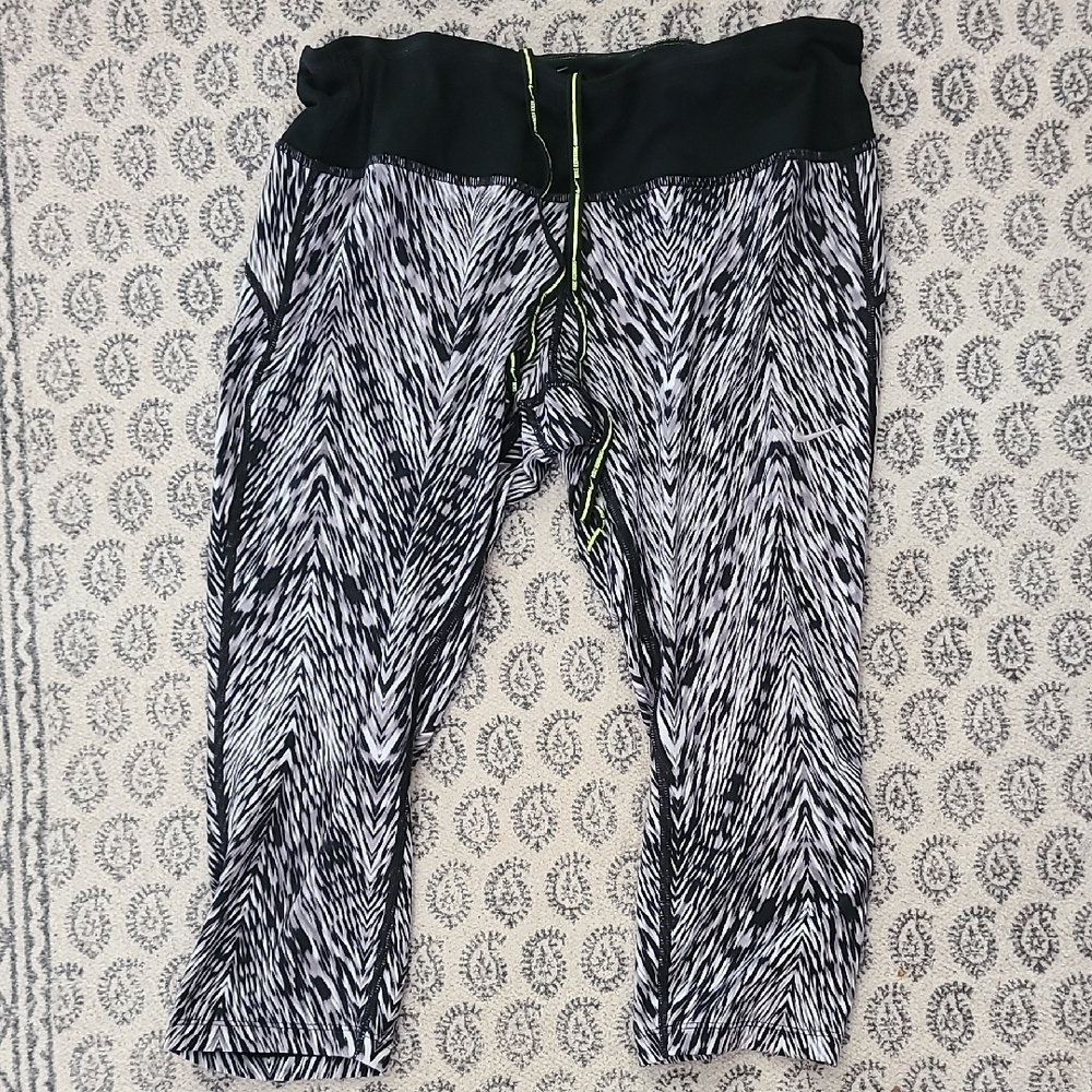 Nike Black and White Dri-FIT Leggings